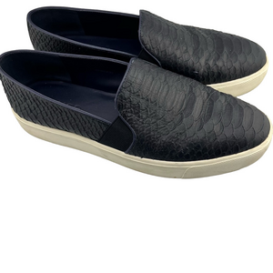 Vince Berlin Snake Slip On Sneakers Leather Flats White Sole Women's 9 Platform